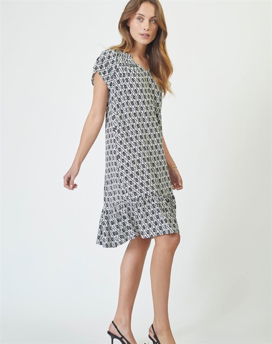 Sunrise CC Crop Sofia Kjole - Offwhite/Black